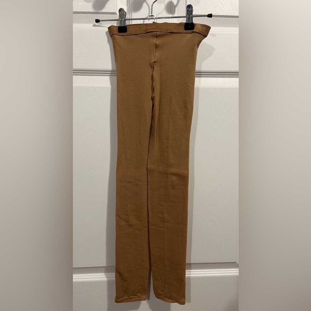 Mondor suntan footless figure skating tights